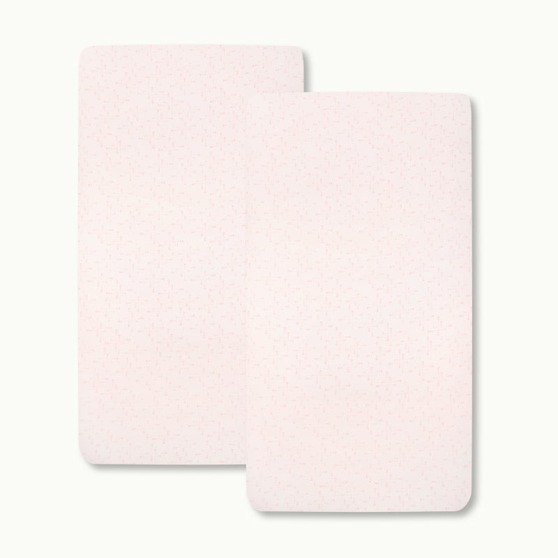 2x Nanit Knit Crib Sheet - Pink Sunburst Crib Sheet