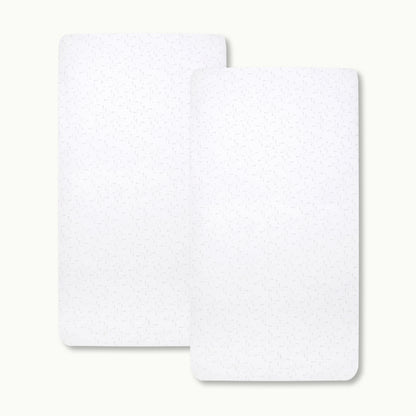 2x Nanit Knit Crib Sheet - White Sunburst Crib Sheet 