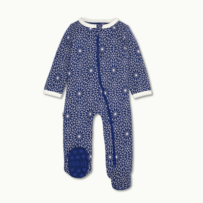 sleep wear pajama in bright star front view showing signature foot gripper 