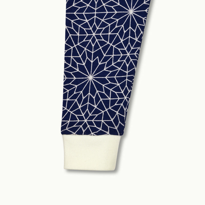 sleeve zoom in on Nanit Two-Piece Sleep Wear Holiday Pajamas in Bright Star 
