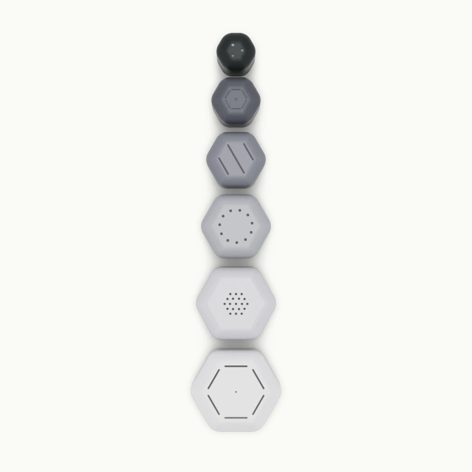 bottom view of 6 lalo stacking cups