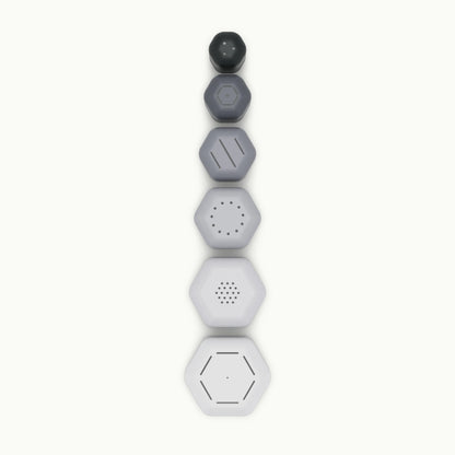 bottom view of 6 lalo stacking cups