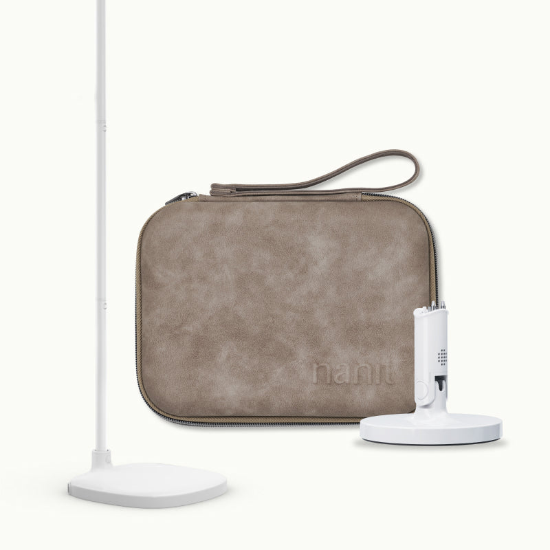 floor stand, flex stand, and travel case in greige #mount_floor stand #color_greige
