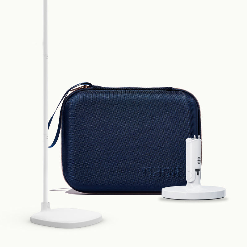 floor stand, flex stand, and travel case in blue #mount_floor stand #color_blue