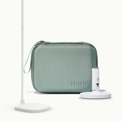 floor stand, flex stand, and travel case in green 