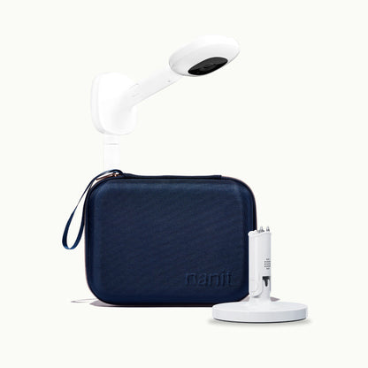 wall mount, flex stand, and travel case in blue 
