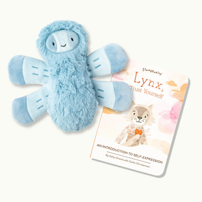 Slumberkins Self Expression Bundle: Dragonfly Mini & Lynx Lesson Book